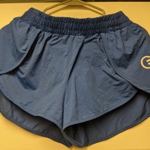 Grrrl running workout shorts blue
